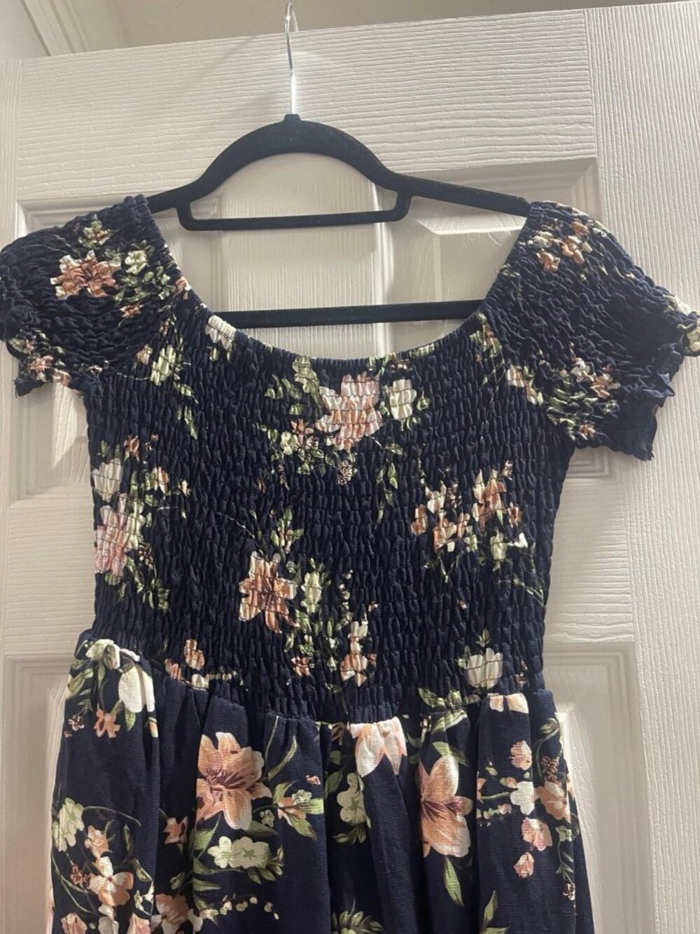 Floral Smocked Hi Low Dress